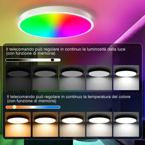 SmartGlow Harmony - Luminária de Teto Inteligente WiFi LED RGBW - Image 6