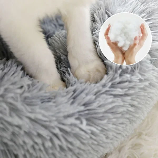 Ninho Aconchegante para Pets: Cama Redonda Macia com Tapete Felpudo para Cães e Gatos - Conforto Inigualável - Image 5