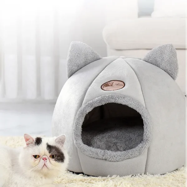 Sonho Peludo - Ninho Aconchegante para Gatos: Conforto Profundo e Noites Aconchegantes - O Refúgio Perfeito para seu Gatinho! - Image 3