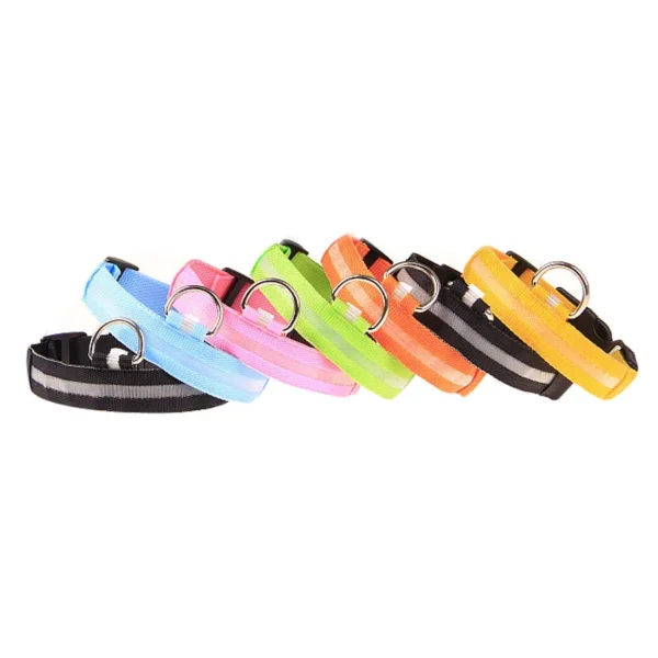 Coleira de Cachorro com LED: Ajustável, Piscante e Recarregável - Segurança e Estilo para Passeios Noturnos Inesquecíveis - Image 3