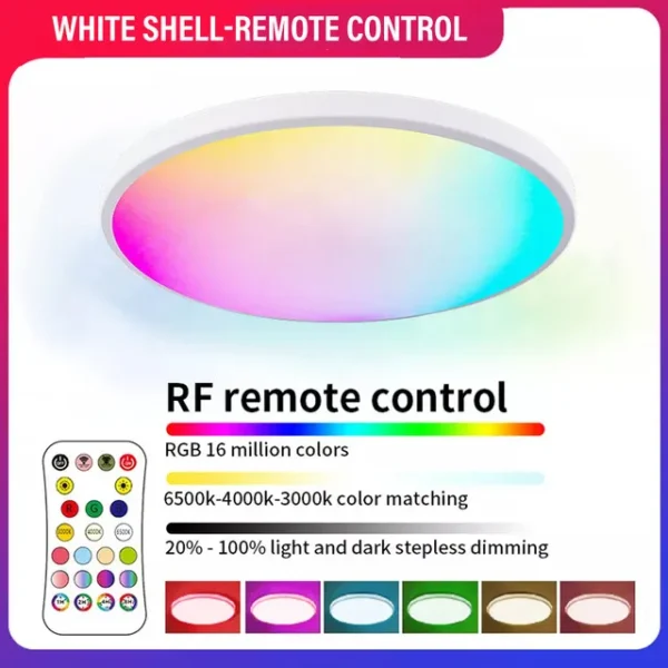 SmartGlow Harmony - Luminária de Teto Inteligente WiFi LED RGBW - Image 9