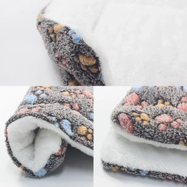 Tapete Acolchoado de Flanela para Cama de Cachorro: Maciez e Conforto para Cães e Gatos no Inverno com Cobertor Térmico - Image 3