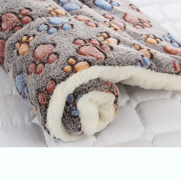 Tapete Acolchoado de Flanela para Cama de Cachorro: Maciez e Conforto para Cães e Gatos no Inverno com Cobertor Térmico - Image 7