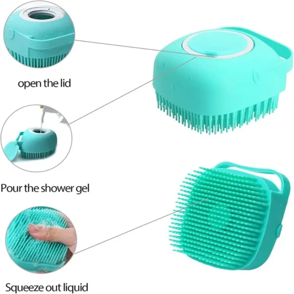 Escova para Banho: Massagem Suave, Limpeza Eficiente e Momentos de Carinho para Seu Cão ou Gato - Image 5