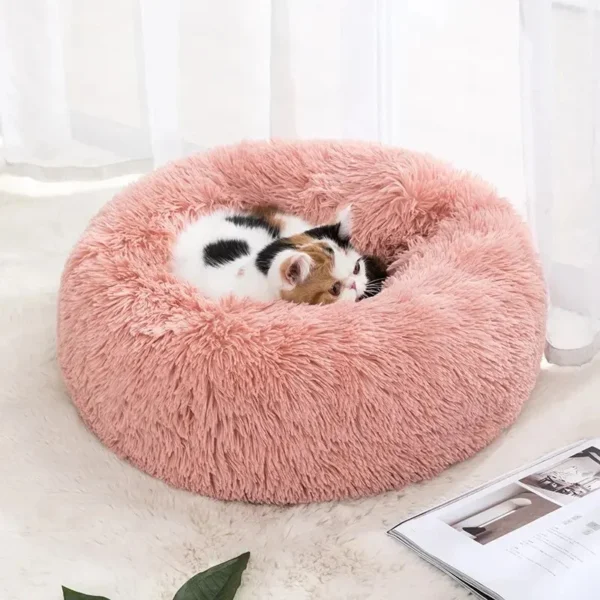 Ninho Aconchegante para Pets: Cama Redonda Macia com Tapete Felpudo para Cães e Gatos - Conforto Inigualável - Image 4