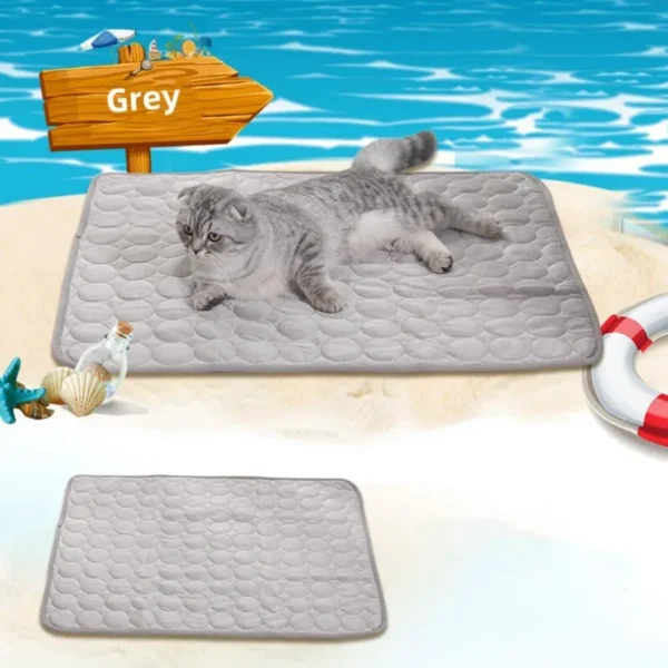 Tapete Refrescante de Verão para Animais de Estimação: Conforto Gelado com Tecido de Seda de Gelo - O Refresco Perfeito para Cães e Gatos!
