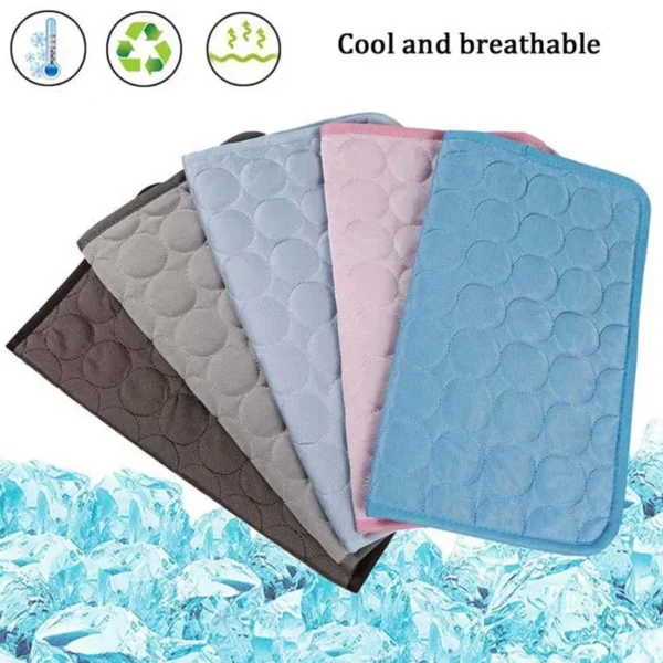 Tapete Refrescante de Verão para Animais de Estimação: Conforto Gelado com Tecido de Seda de Gelo - O Refresco Perfeito para Cães e Gatos! - Image 3