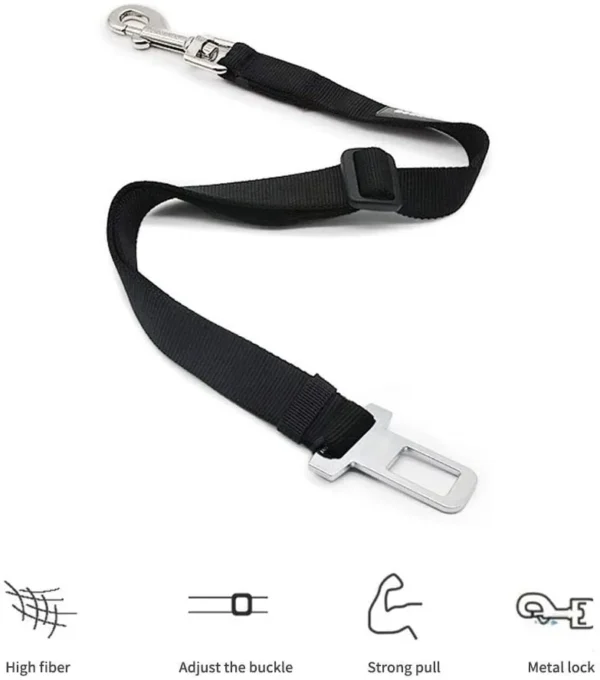 Cinto de Segurança Ajustável para Pets: Viagens Seguras e Confortáveis para Cães e Gatos - Liberdade com Responsabilidade! - Image 2