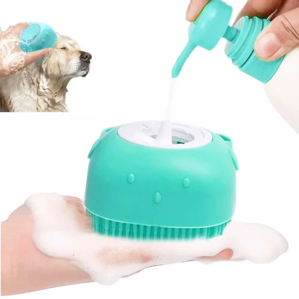 Escova para Banho: Massagem Suave, Limpeza Eficiente e Momentos de Carinho para Seu Cão ou Gato