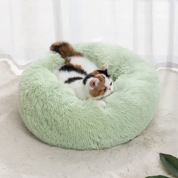 Ninho Aconchegante para Pets: Cama Redonda Macia com Tapete Felpudo para Cães e Gatos - Conforto Inigualável - Image 2